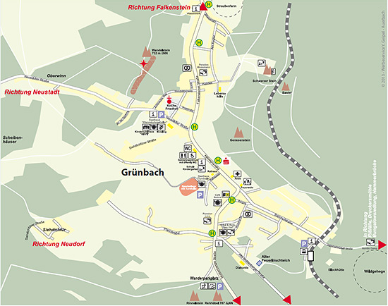 Ortskarte Grünbach